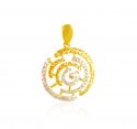 22 Kt Gold Two Tone Pendant - Click here to buy online - 1,011 only..