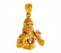 22Kt Gold Hanuman Pendant - Click here to buy online - 2,144 only..