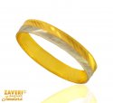 Two Tone Gold Band 22 kt - Click here to buy online - 443 only..