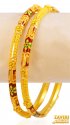 Click here to View - 22Kt Gold Meenakari Bangles (2 Pcs) 