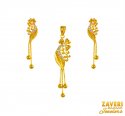 22K CZ Pendant Set - Click here to buy online - 1,913 only..