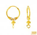 Click here to View - 22Kt Gold Two Tone Hoop Earrings 