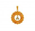 22K Fancy Three Tone Pendant - Click here to buy online - 623 only..