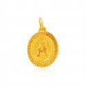 Initial A (Gold Pendant) - Click here to buy online - 437 only..