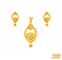 Click here to View - 22Kt Gold Fancy Pendant Set 