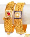 22Kt Gold Antique Kadas (2 Pc) - Click here to buy online - 12,977 only..