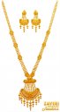 22K Gold Patta Necklace Set - Click here to buy online - 14,588 only..