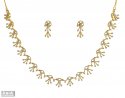 Genuin Diamond Necklace Set (18k) - Click here to buy online - 16,296 only..