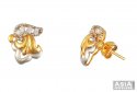 22k Gold Two tone earring - Click here to buy online - 979 only..