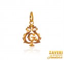 22k Gold Initial G Pendant - Click here to buy online - 552 only..