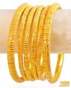 Click here to View - 22Kt Gold Two Tone Bangles (6Pc) 
