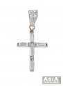 White Gold Cross Pendant with CZ - Click here to buy online - 276 only..