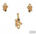 Pendant Set With Cubic Zircons - Click here to buy online - 1,450 only..