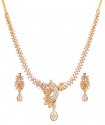 Diamond 18K Gold Necklace Set - Click here to buy online - 20,601 only..