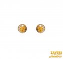 22Kt Gold Two Tone Earrings - Click here to buy online - 450 only..