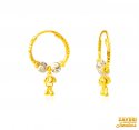 Click here to View - 22Kt Gold TwoTone Fancy Hoops 