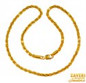 22 kt Gold Rope Chain (20 In) - Click here to buy online - 19,093 only..