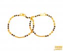 22Kt Gold Blk Beads Baby Bracelets - Click here to buy online - 832 only..