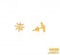 22K Gold Cubic Zircon Earrings - Click here to buy online - 833 only..