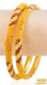 Click here to View - 22Kt Gold Meenakari Bangles (2Pc) 