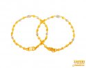22Kt Gold TwoTone Baby Bracelet 2Pc - Click here to buy online - 942 only..