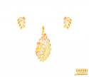 Click here to View - 22Kt Gold Multi Tone Pendant Set 