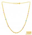 22Kt Gold Semi Precious Stone Chain - Click here to buy online - 2,841 only..