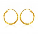 22K Gold Hoop Earrings  - Click here to buy online - 350 only..