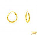 Click here to View - 22Kt Gold Plain Hoop Earrings 