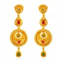 Click here to View - 22k Gold Chand bali Long Earrings 