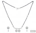 White Gold Mangalsutra Set(18k) - Click here to buy online - 2,996 only..