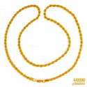 Click here to View - 22 kt Gold hollow Mens Chain 20 In 