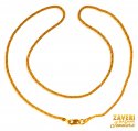 22 KT Gold Plain Chain (16 Inch) - Click here to buy online - 661 only..