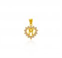 22 kt Gold Signity (M) Pendant - Click here to buy online - 345 only..