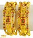 22Kt Gold Meenakari Kada (2Pc) - Click here to buy online - 17,967 only..