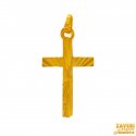 22Kt Gold Fancy Cross Pendant - Click here to buy online - 349 only..