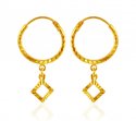 22 Karat Gold Hoop Earrings  - Click here to buy online - 372 only..