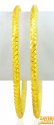 22k Gold bangles(Set of 2) - Click here to buy online - 10,454 only..