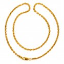 22KT Gold Two Tone  Rope Chain - Click here to buy online - 2,766 only..