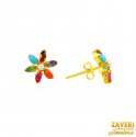 Click here to View - 22Kt Gold MultiColor Stone Earrings 