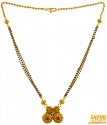 22K Gold Black Beads Mangalsutra  - Click here to buy online - 3,773 only..