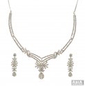 Diamond Studded 18k Necklace Set  - Click here to buy online - 24,392 only..