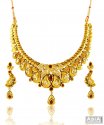 Gold Antique 22K Necklace Set - Click here to buy online - 13,292 only..