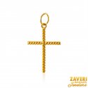 22K Gold Cross Pendant - Click here to buy online - 391 only..