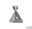 18K White Gold Triangle Pendant - Click here to buy online - 1,297 only..