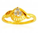22 Karat Gold CZ Ring  - Click here to buy online - 732 only..