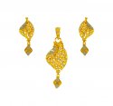 22karat Gold Two Tone  Pendant  Set - Click here to buy online - 1,742 only..
