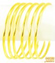 Click here to View - 22Kt Plain Gold Bangles (6 Pc) 