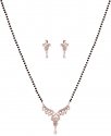 MangalSutra Set 18K White Gold - Click here to buy online - 6,032 only..