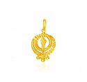 22K Gold Khanda Pendant - Click here to buy online - 393 only..